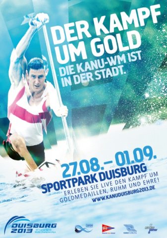Plakat Kanu-WM Duisburg 2013